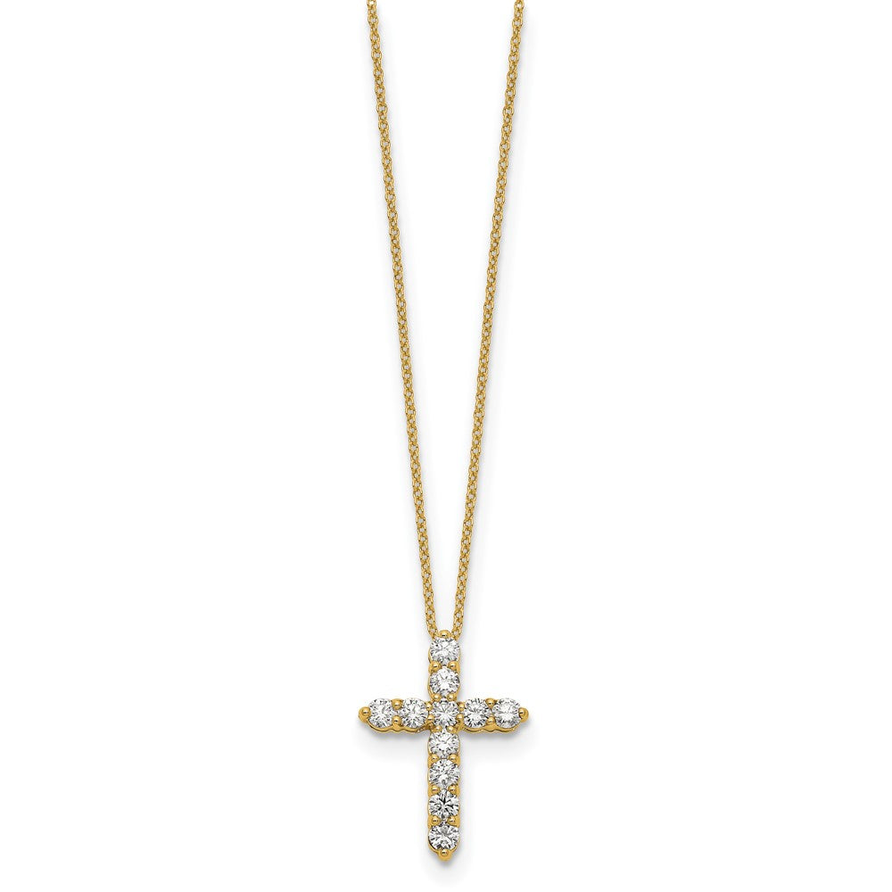 14k Diamond Cross 18 inch Necklace