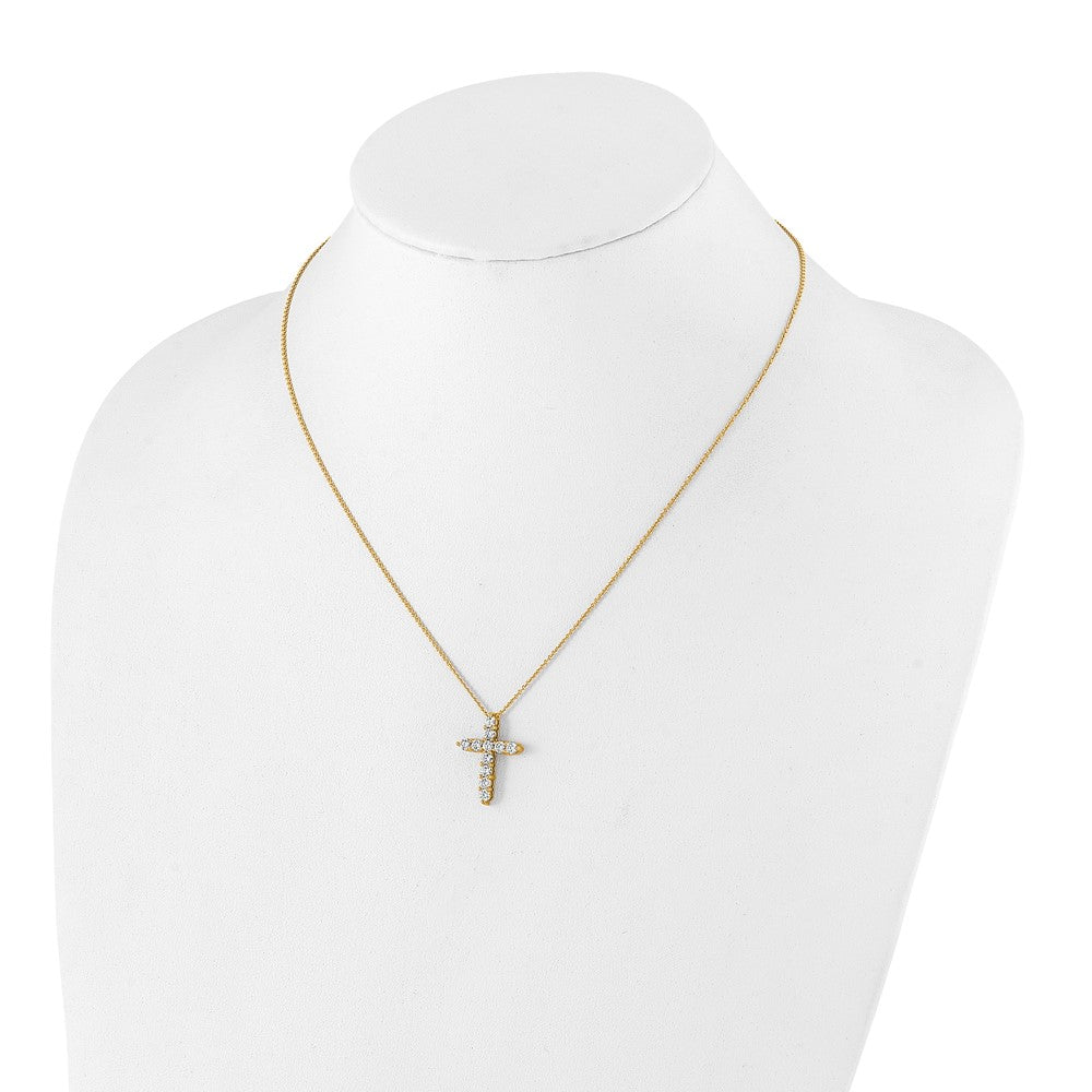 14k Diamond Cross 18 inch Necklace