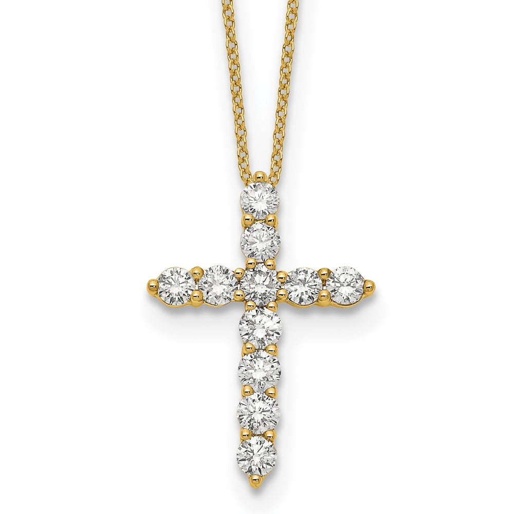 14k Diamond Cross 18 inch Necklace