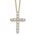 14k Diamond Cross 18 inch Necklace