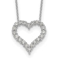 14k White Gold Diamond Heart 18 inch Necklace