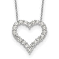14k White Gold Diamond Heart 18 inch Necklace