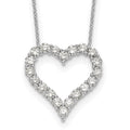 14k White Gold Diamond Heart 18 inch Necklace