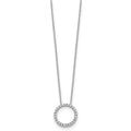 10k White Gold Diamond Circle 18 inch Necklace