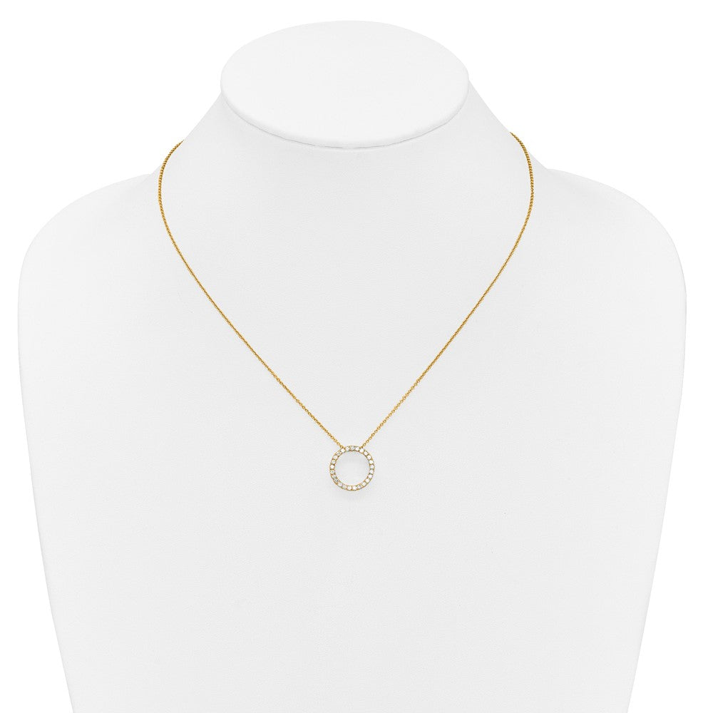 10k Diamond Circle 18 inch Necklace