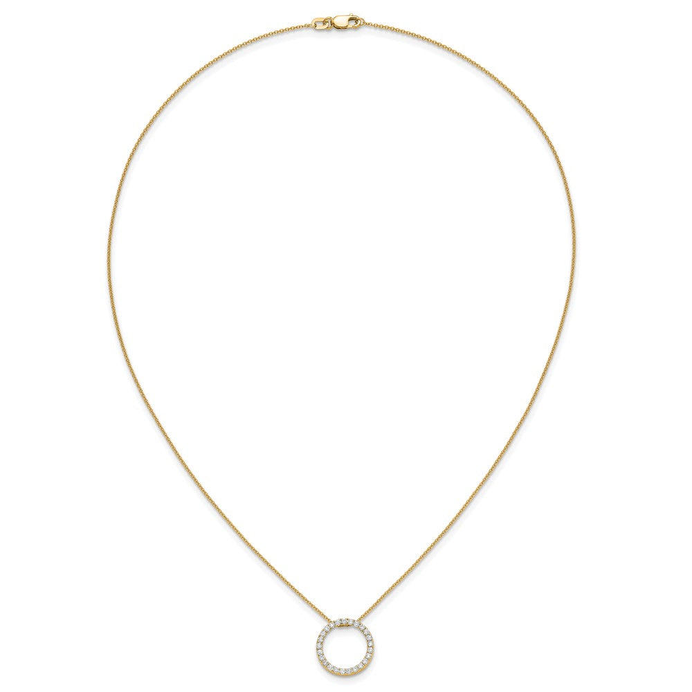 10k Diamond Circle 18 inch Necklace