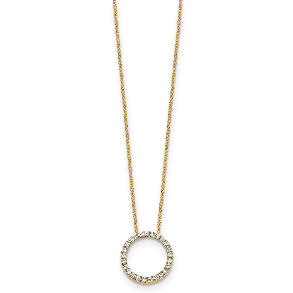 14k Diamond Circle Necklace
