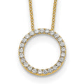 14k Diamond Circle Necklace