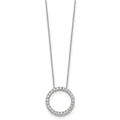 14k White Gold Diamond Circle 18 inch Necklace