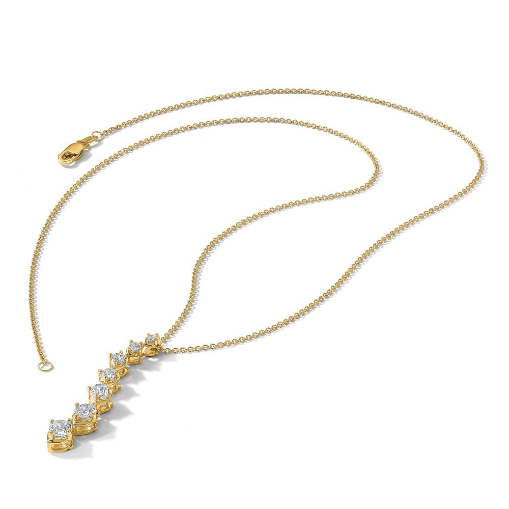 14k Diamond Circle Necklace