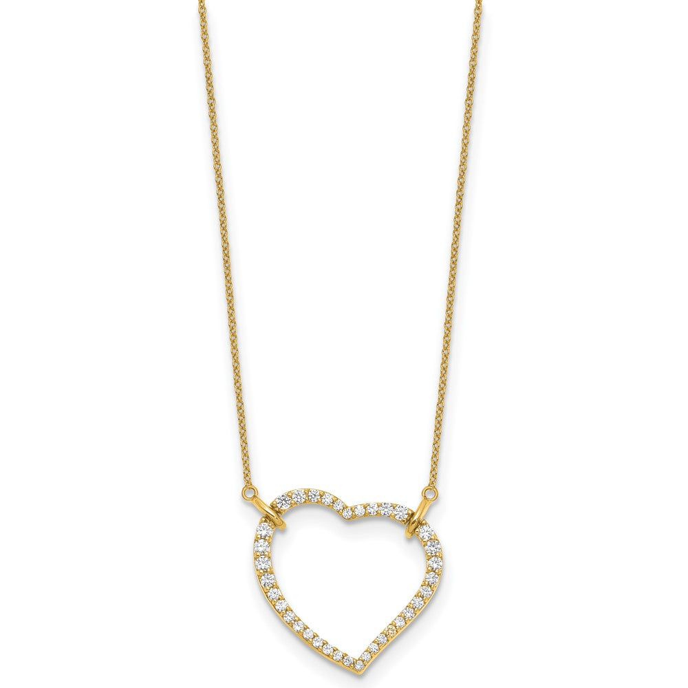 14k Diamond Heart Pendant Necklace