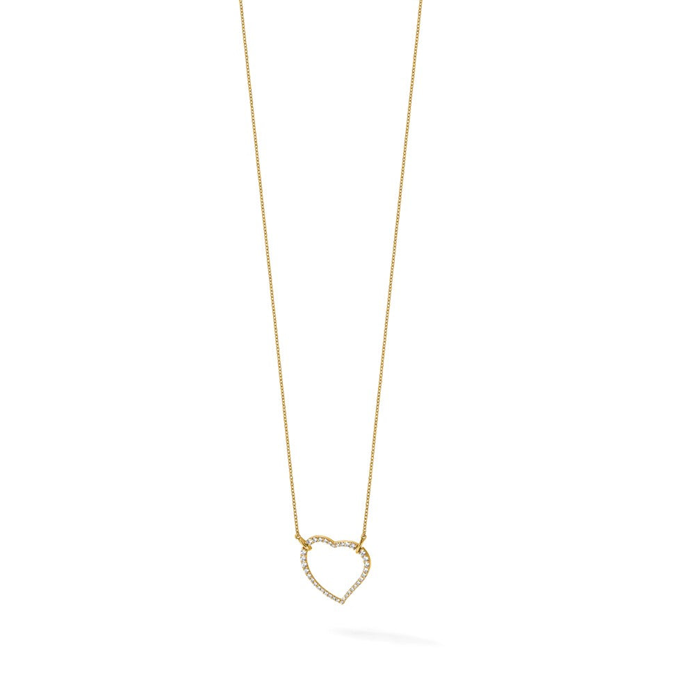 14k Diamond Heart Pendant Necklace