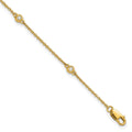 14k Diamond Station Cable Bracelet