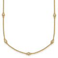 14k Diamond Station Cable Necklace