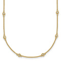 14k Diamond Station Cable Necklace