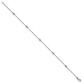 14k White Gold Diamond Station Cable Bracelet