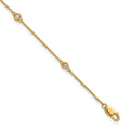 14k Diamond Station Cable Bracelet