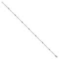 14k White Gold Diamond Station Cable Anklet