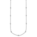 14k White Gold Diamond Station Cable Necklace