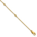 14k Diamond Station Cable Bracelet
