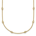 14k Diamond Station Cable Necklace