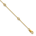 14k Diamond Station Cable Bracelet