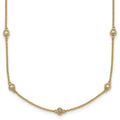 14k Diamond Station Cable Necklace