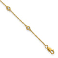 14k Diamond Station Cable Bracelet