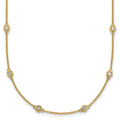 14k Diamond Station Cable Necklace