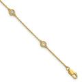 14k Diamond Station Cable Bracelet