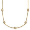 14k Diamond Station Cable Necklace