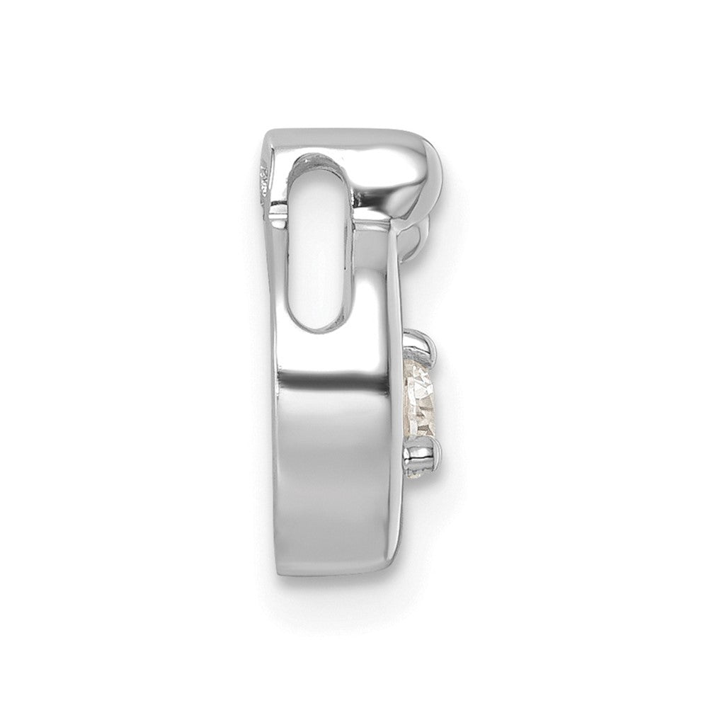 14k WG 4 Birthstone and Dia Mother/Child Chain Slide Semi-mount