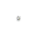 14k WG 6 Birthstone and Dia Mother/Child Chain Slide Semi-mount