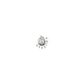 14k WG 7 Birthstone and Dia Mother/Child Chain Slide Semi-mount