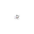 14k WG 8 Birthstone and Dia Mother/Child Chain Slide Semi-mount