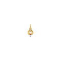 14k Dia Heart w/ 1 Birthstone Mother's Circle Pendant Semi-Mount