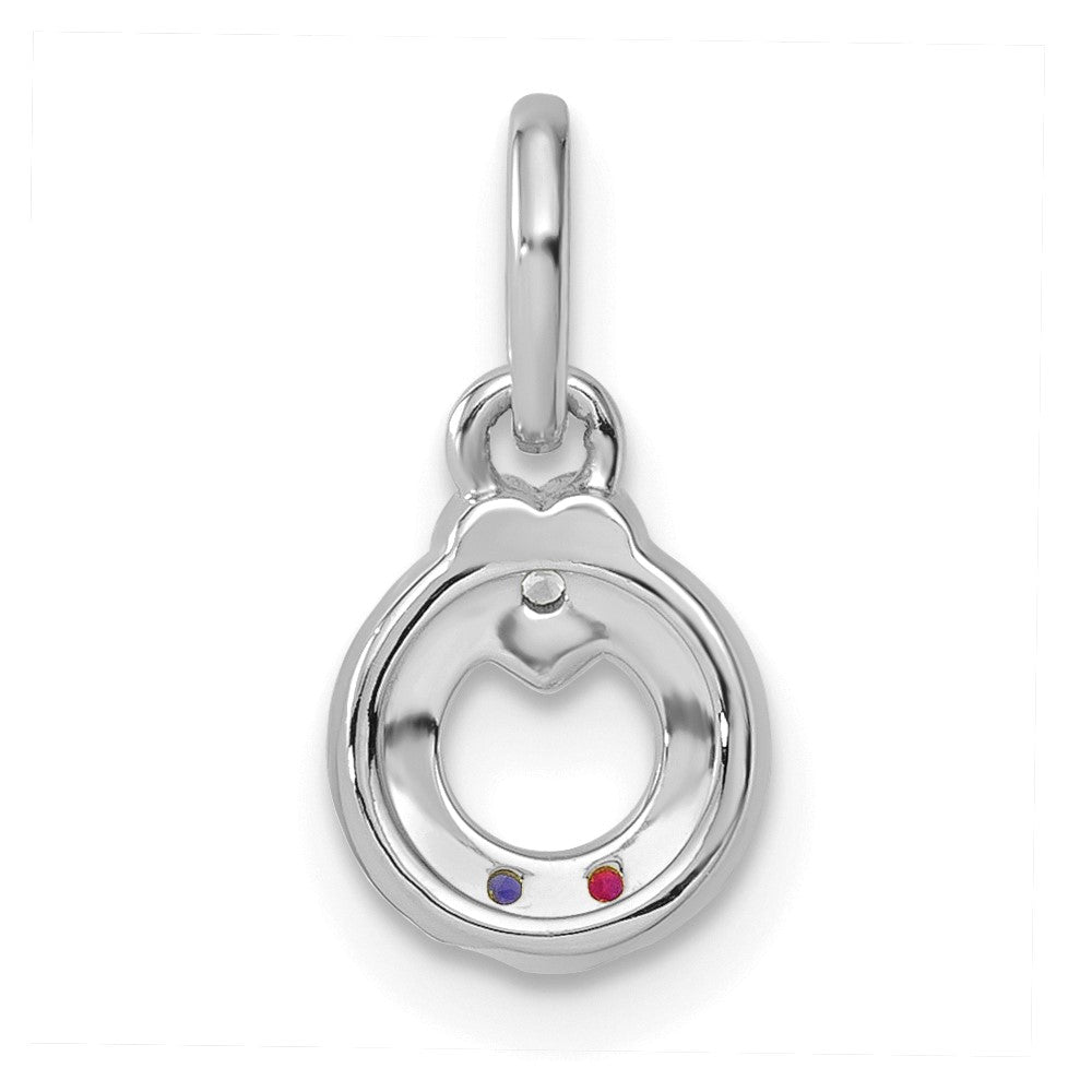 14k WG Dia. Heart w/2 Birthstone Mother's Circle Pend Semi-Mount