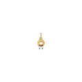 14k Dia Heart w/ 2 Birthstone Mother's Circle Pendant Semi-Mount