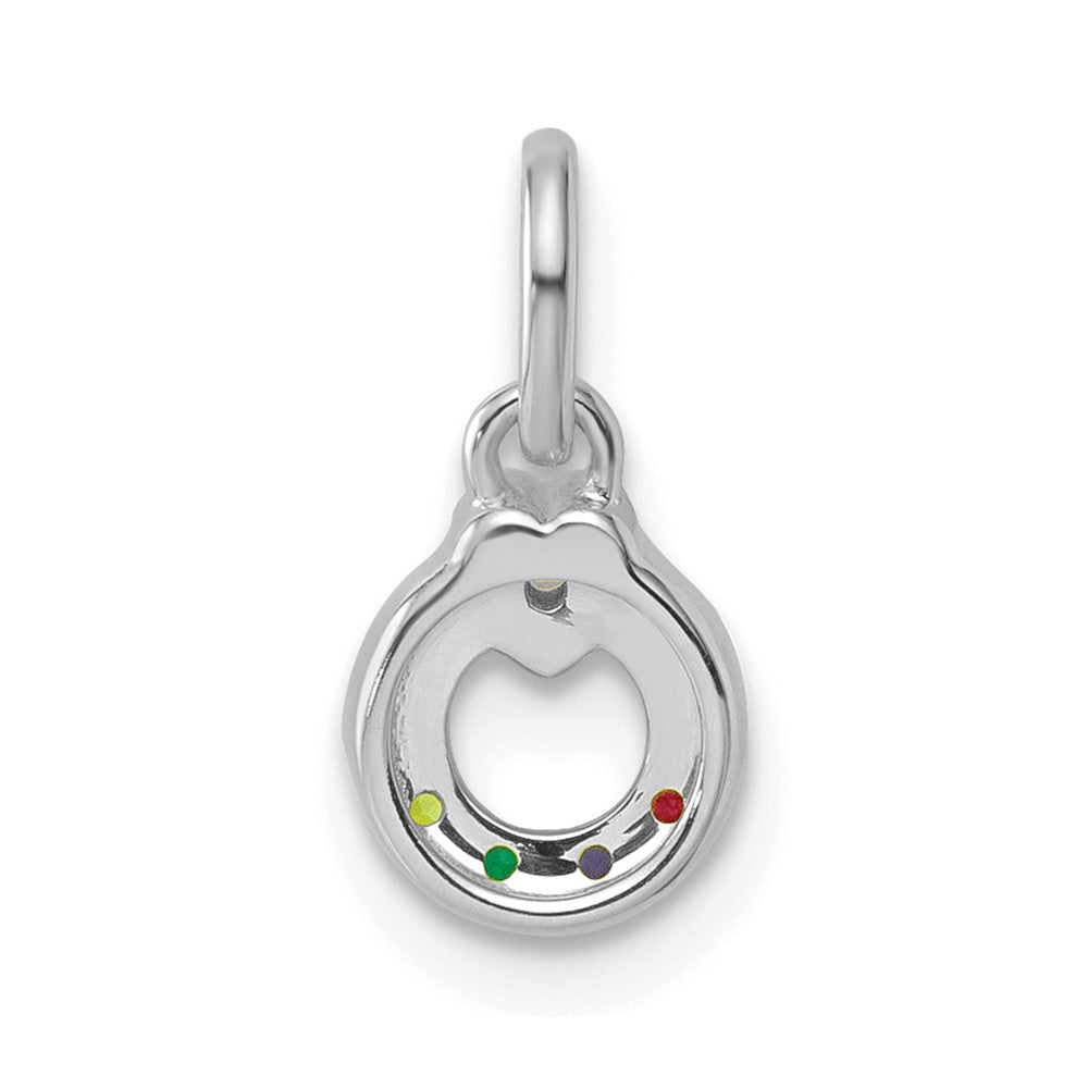 14k WG Dia. Heart w/4 Birthstone Mother's Circle Pend Semi-Mount