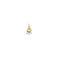 14k Dia Heart w/ 4 Birthstone Mother's Circle Pendant Semi-Mount