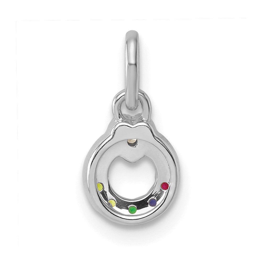 14k WG Dia. Heart w/5 Birthstone Mother's Circle Pend Semi-Mount