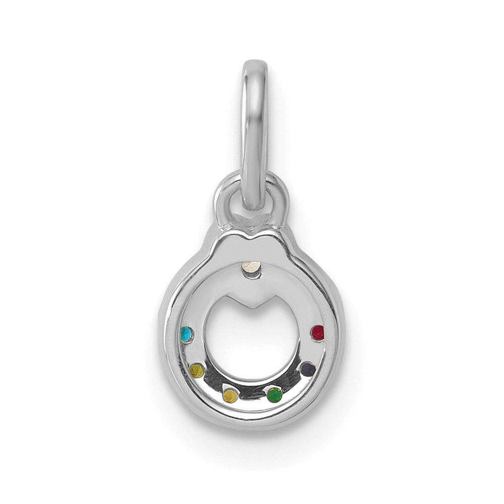 14k WG Dia. Heart w/6 Birthstone Mother's Circle Pend Semi-Mount