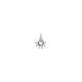14k WG Dia. Heart w/6 Birthstone Mother's Circle Pend Semi-Mount