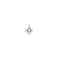 14k WG Dia. Heart w/7 Birthstone Mother's Circle Pend Semi-Mount