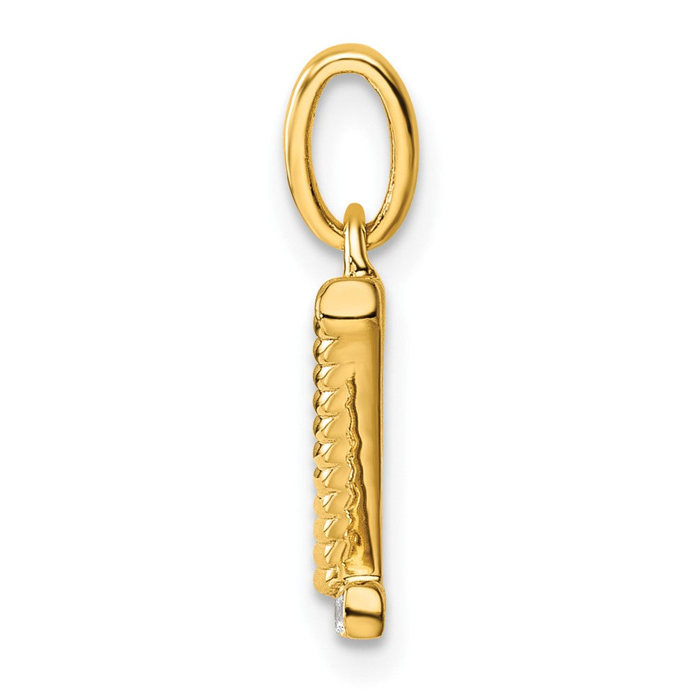 14k Twisted .05 ct. Diamond Initial Z Charm