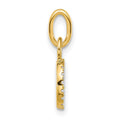 14K Polished Diamond Open Circle Charm