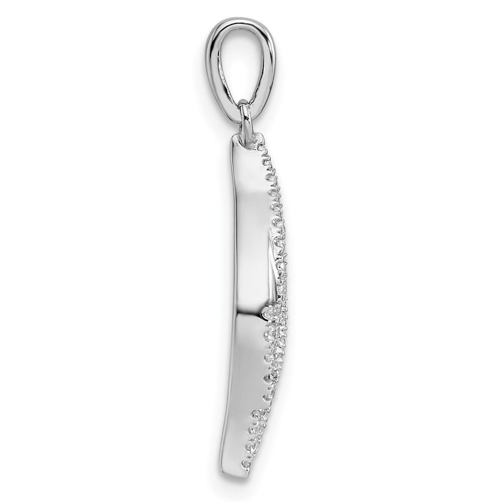 14K White Gold Polished Diamond Fancy Pendant