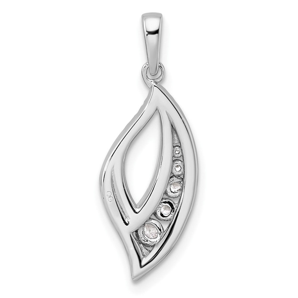 14K White Gold Polished Diamond Fancy Pendant