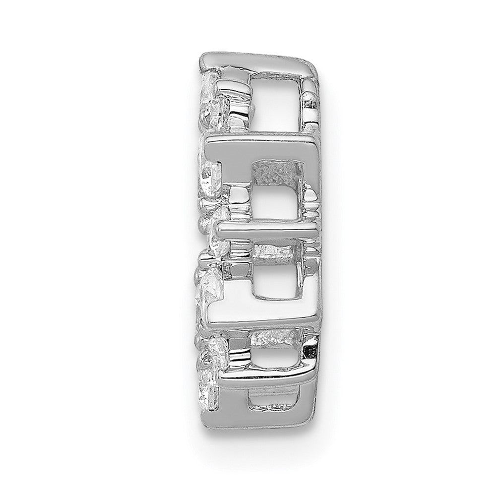 14k White Gold 1/2ct. Diamond Fancy Circle Chain Slide