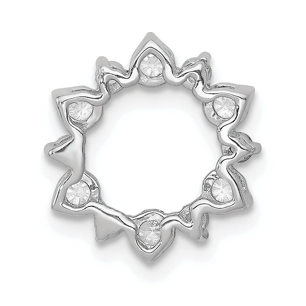 14k White Gold 1/2ct. Diamond Fancy Circle Chain Slide